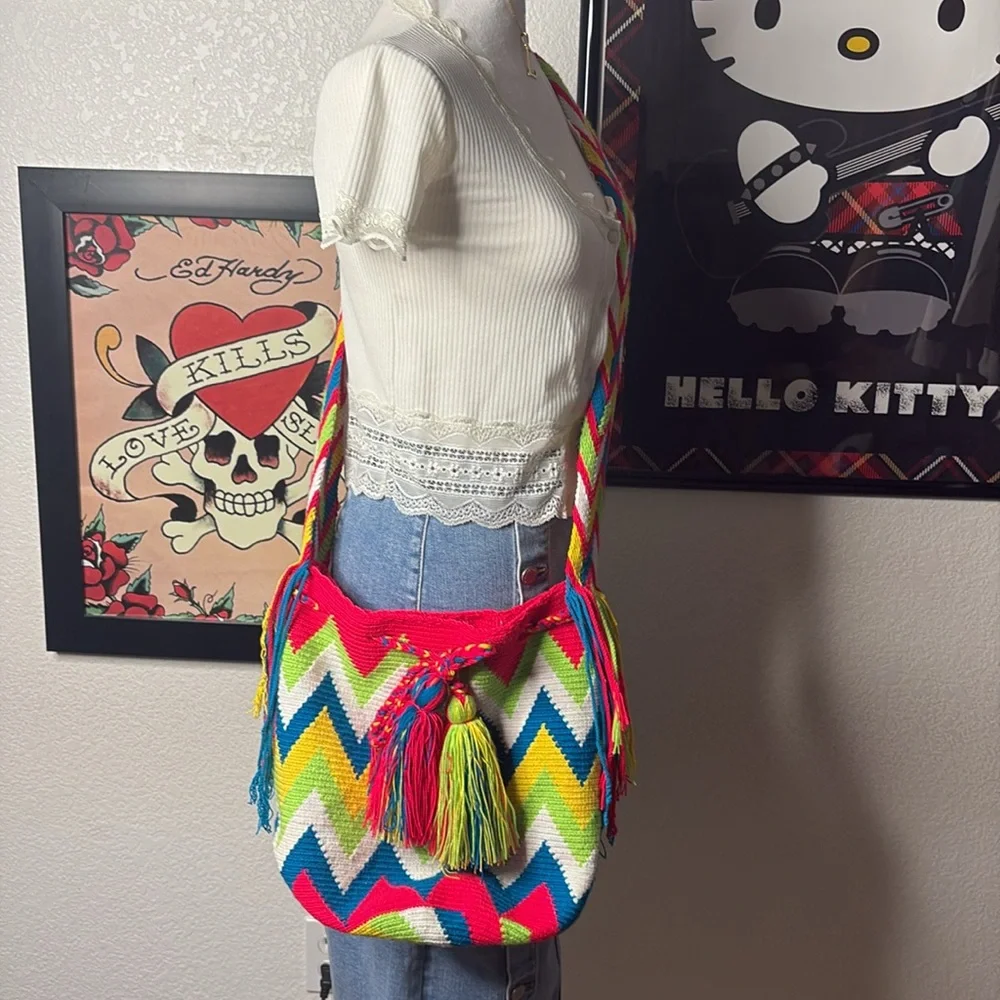 Columbian Handmade Knitted Bucket Bag